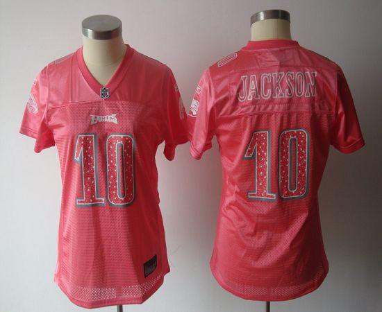 Eagles #10 DeSean Jackson Red Women's Sweetheart Stitched NFL Jersey